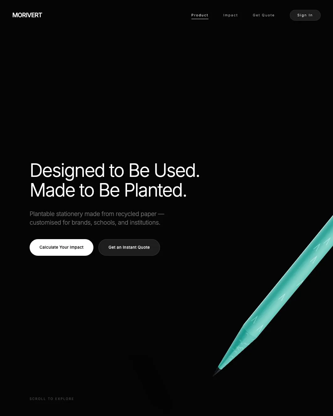 Morivert plantable stationery website