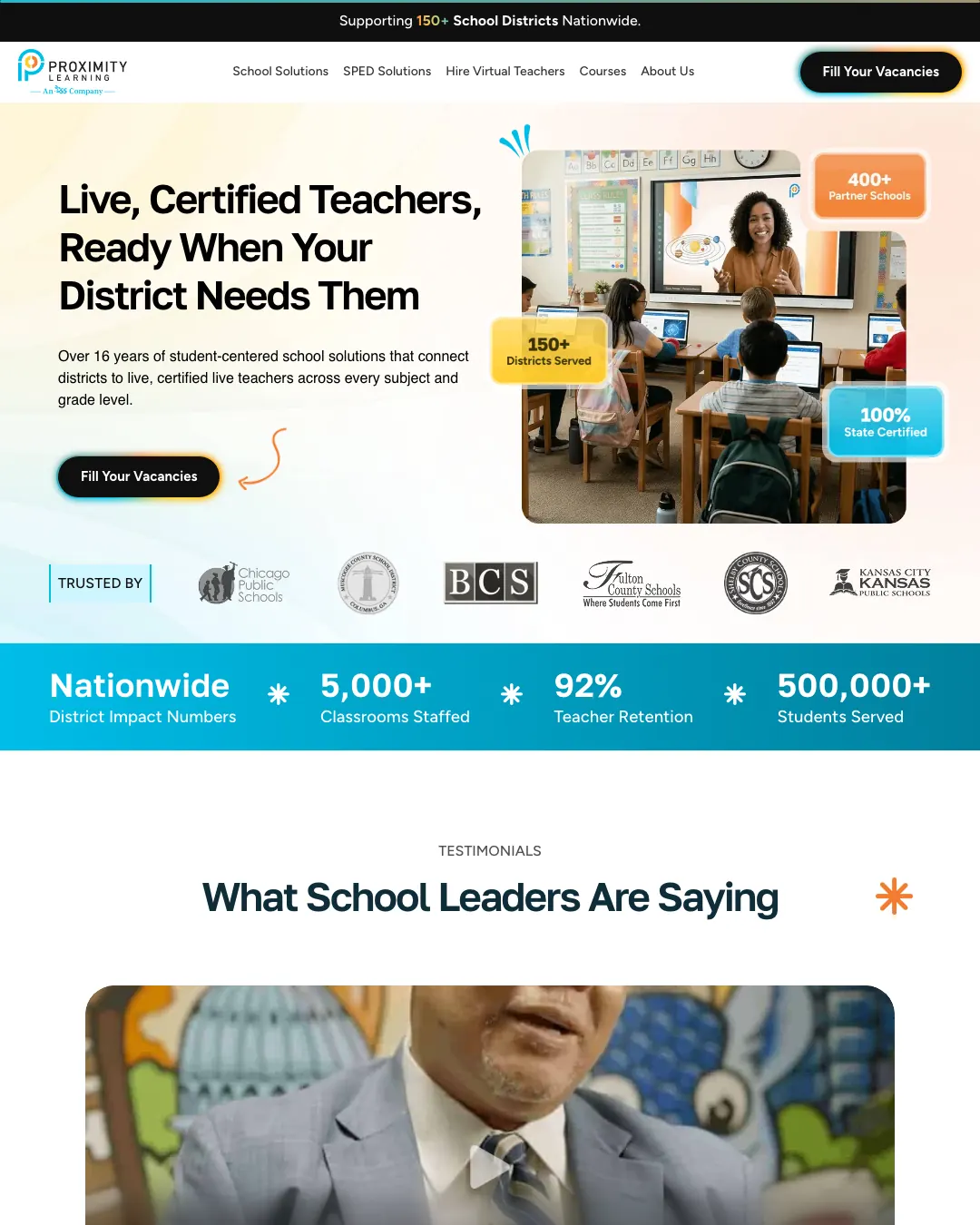 Proximity Learning virtual teaching website