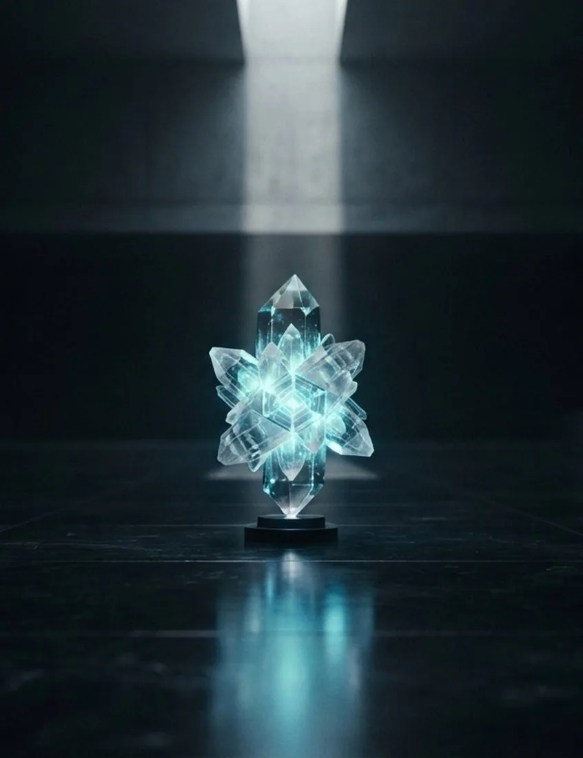 Glowing crystal representing AI consultancy